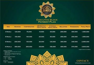 Park Zameen Town Payment Plan