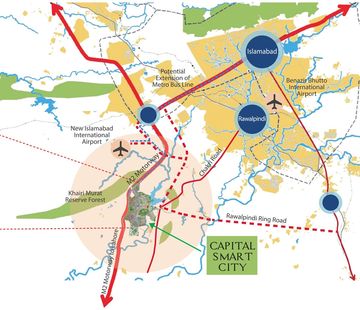 CCapital Smart City Islamabad Location Map 