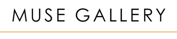 Logo of Muse Gallery with clean typography and a thin horizontal line.