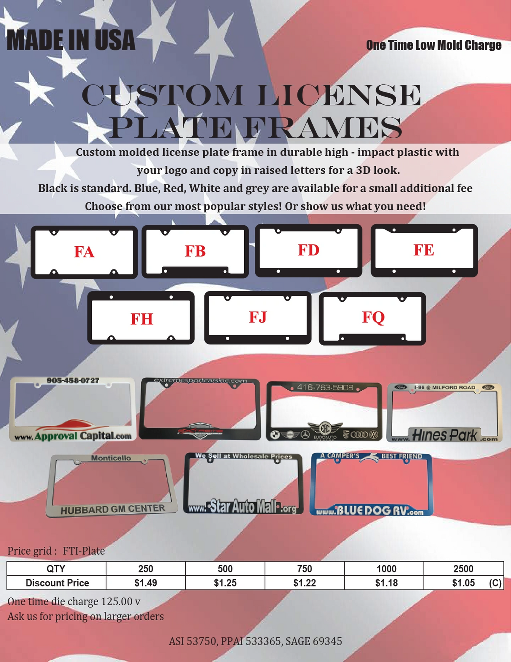 Plate frames back 