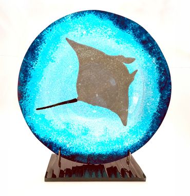 Fused Glass Manta Ray Bowl
