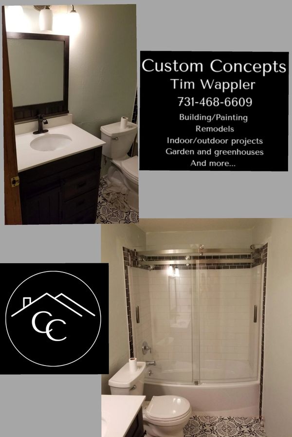 Completed remodel of bathroom 