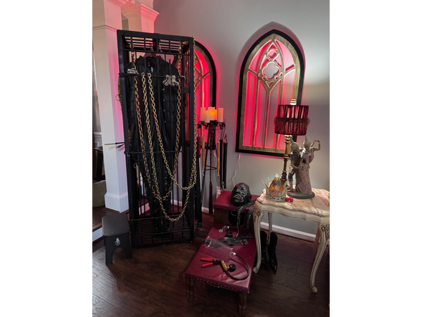Caged in chains and iron, yet bathed in beauty and eloquence...a modern dungeon,"The Domicile"