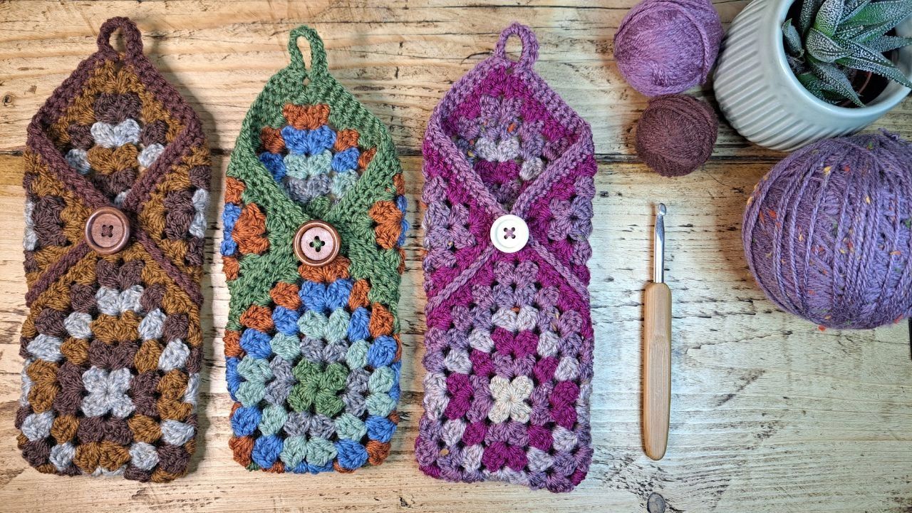 Crochet Granny Square Phone Case Tutorial Crochet Granny Square Phone Case Tutorial