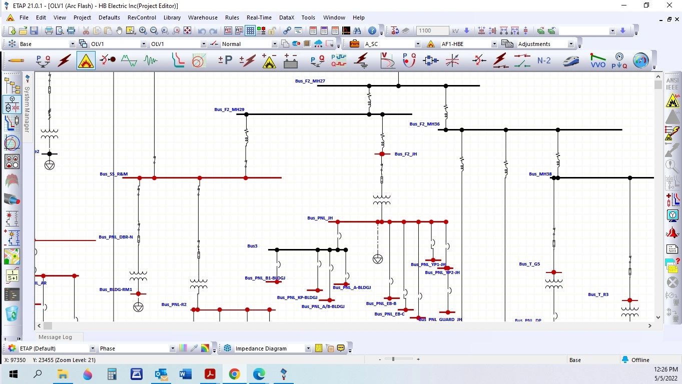 SINGLE LINE DIAGRAM ETAP 