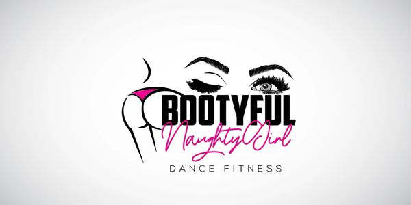 Bootyful Naughty Girl Dance Fitness Logo, Twerk Pole