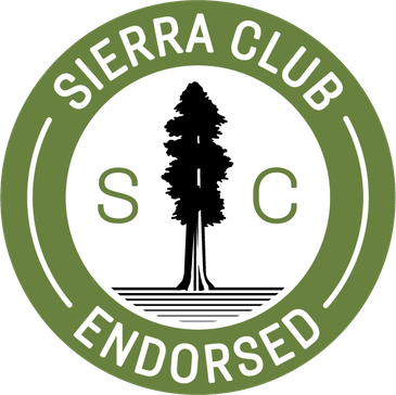 Sierra Club Endorsed logo with tree in center.