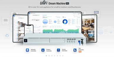 UniFi Dream Machine Pro for business network management and security.