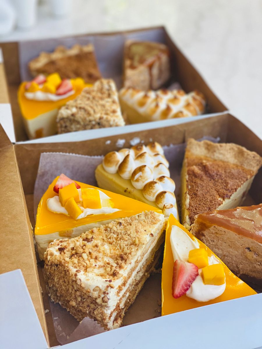 Dessert box mixed slices available every Tuesday/Saturday only