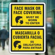 Covid-19 face mask sign