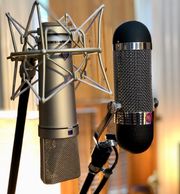 Neumann U87, AEA r84 - ribbon, microphones, recording studio, Rockford, Illinois, Chicago area