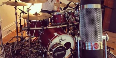 Gretsch, Zildjian K, AEA R84, Yamaha sub-kick, online drum tracking, session drummer