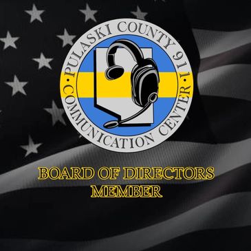 Pulaski County 911 Communication Center Board of Directors Member badge.