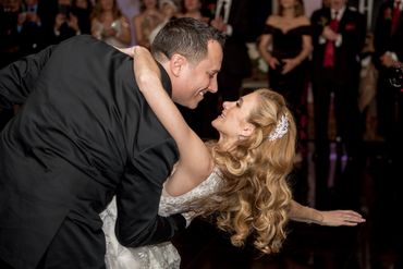 First dance at a wedding. The dip.