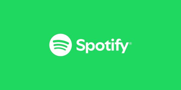 Spotify logo on a vibrant green background.