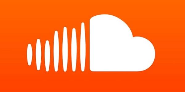 SoundCloud logo on an orange background.