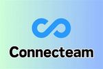 Connecteam logo with infinity symbol.