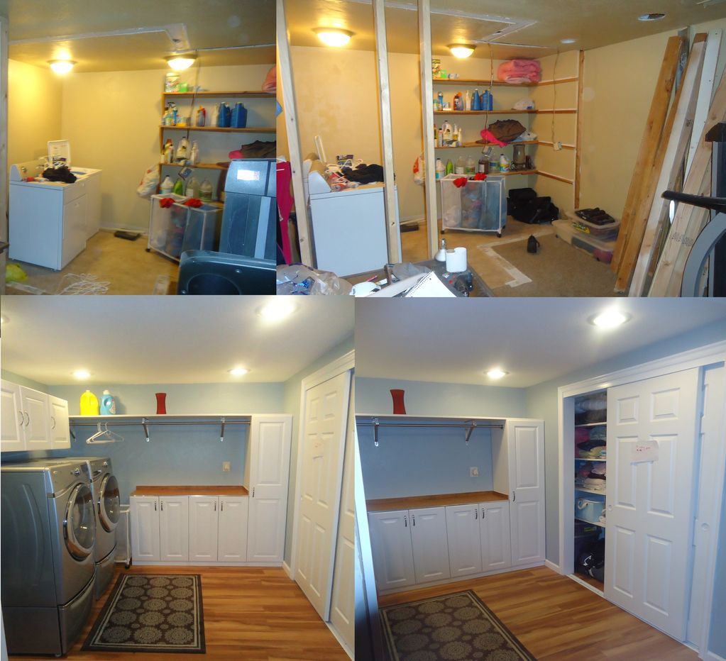 Basement laundry room remodel