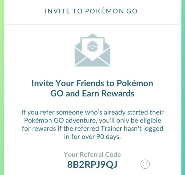 Pokemon go referral code free items friend rewards