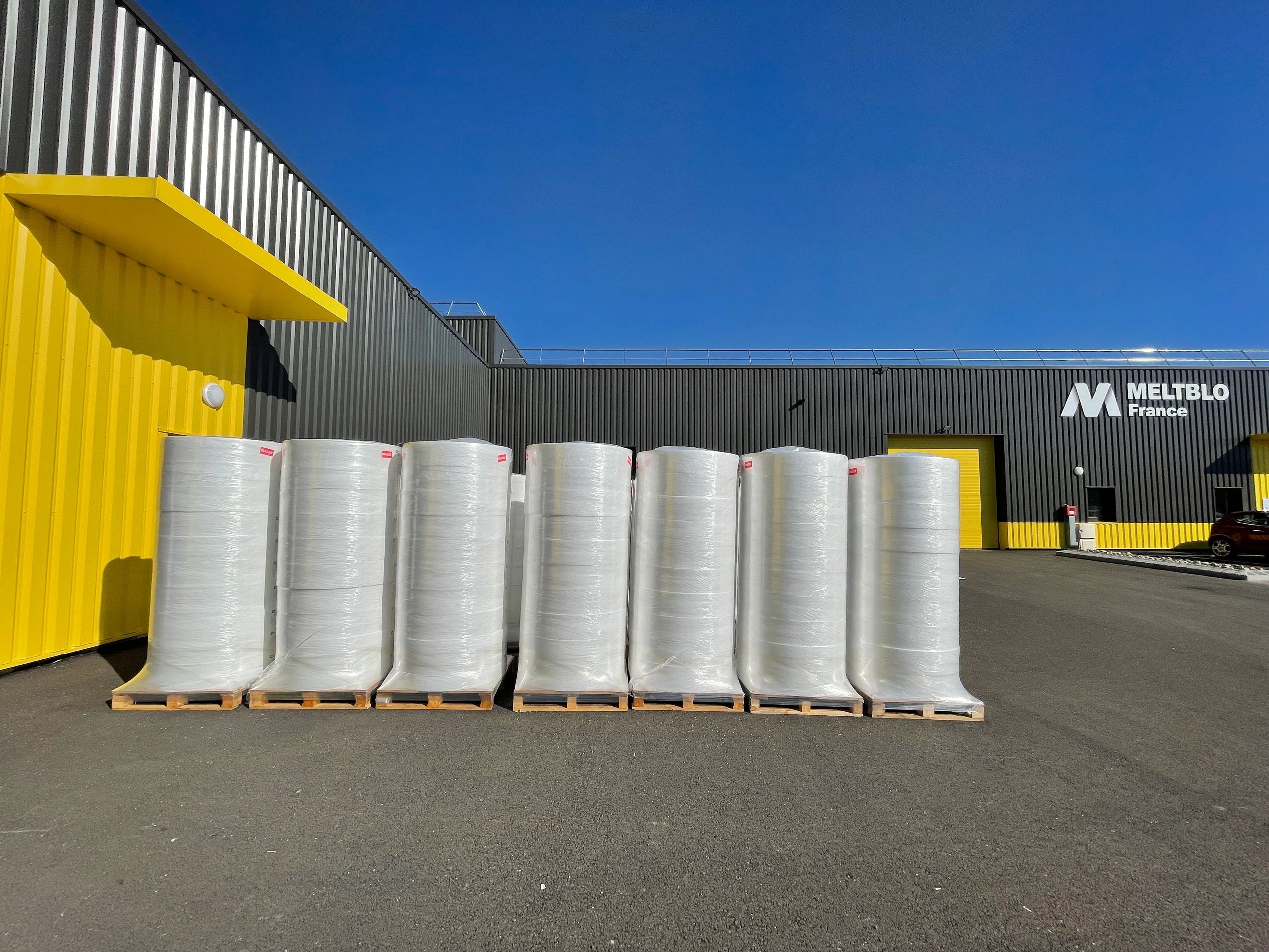 Nonwovens rolls ready for shipment