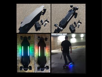 Fast boosted LED electric skateboard 