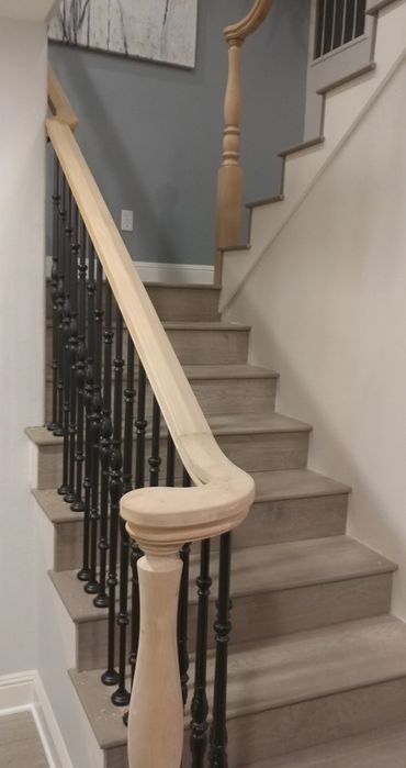 iron and wood banister