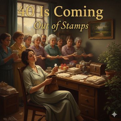 40 Is Coming Podcast Episode 10 - Out of Stamps
