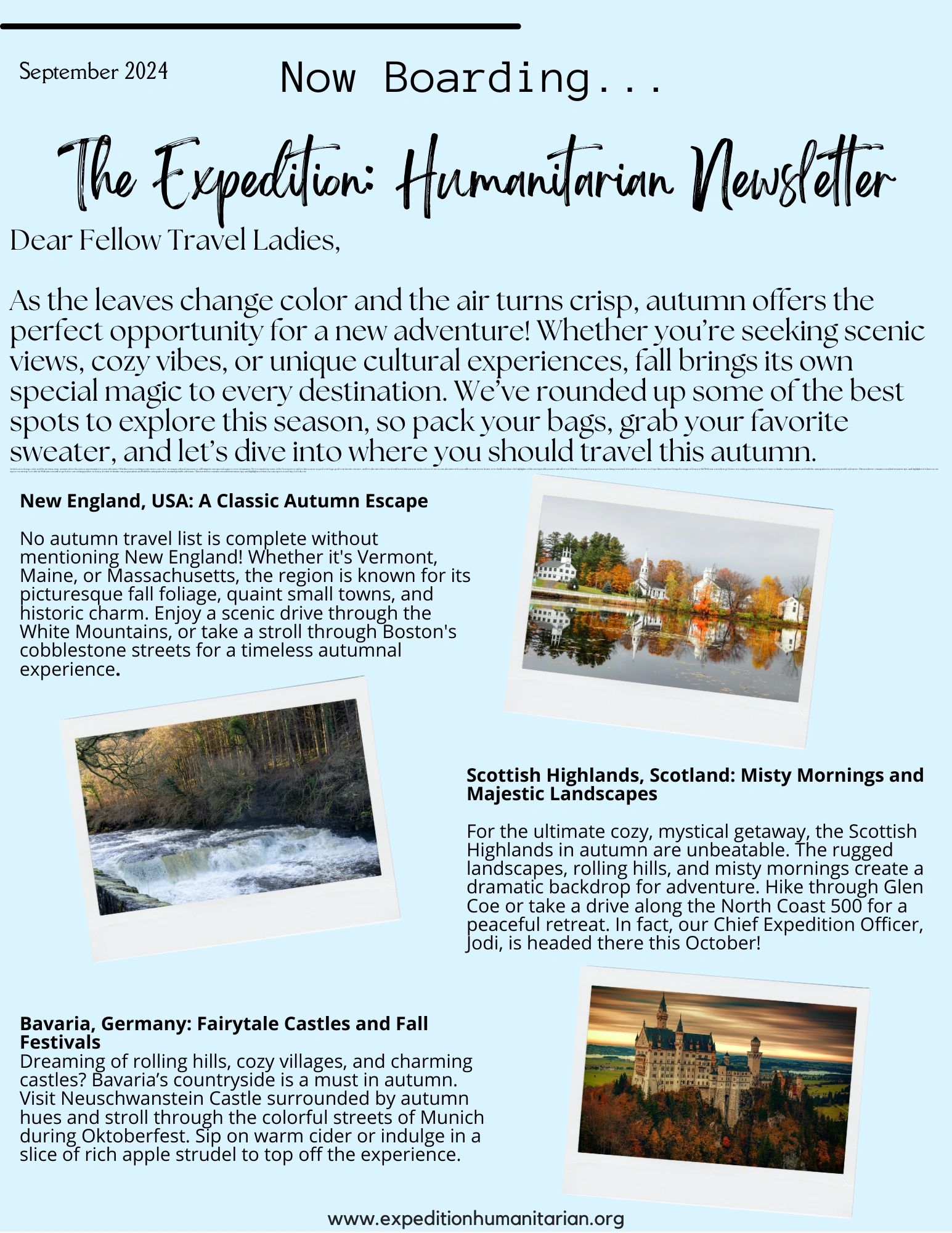 The Expedition: Humanitarian September Blog