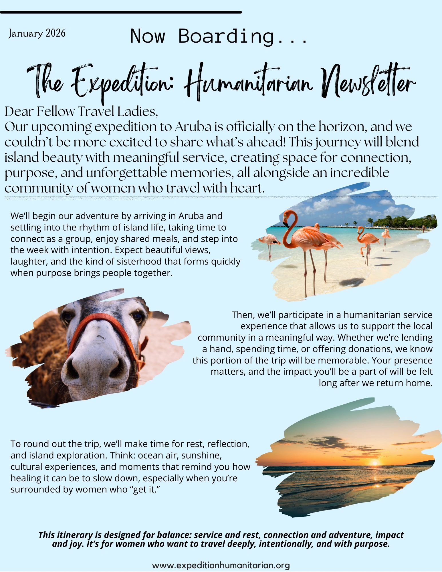 The Expedition: Humanitarian January Newsletter