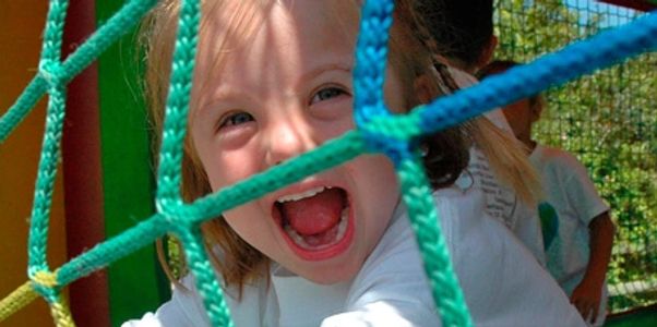 Cute Girl in Jump House