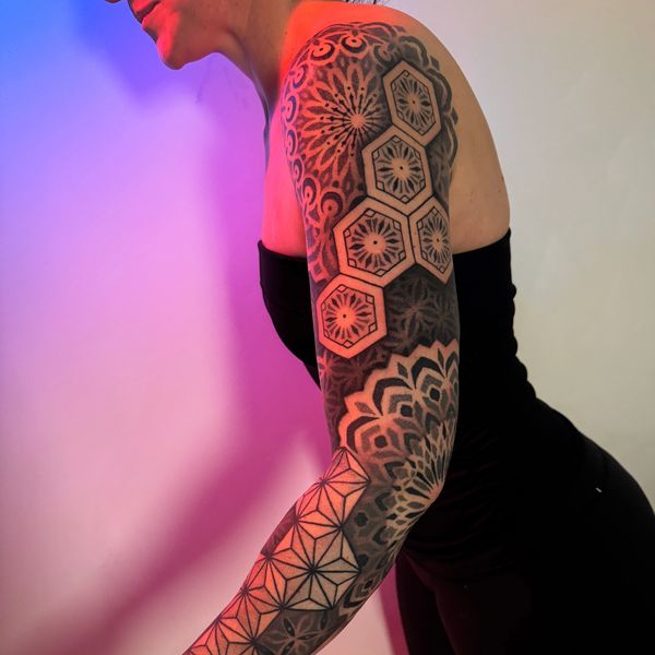 Geometric tattoo artist san diego