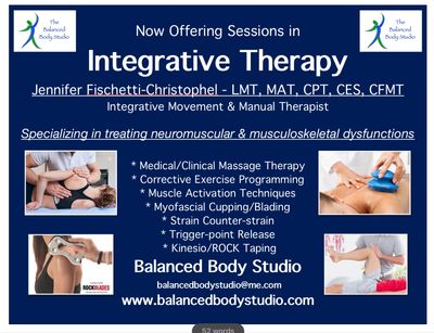 Advertisement for Integrative Therapy by Balanced Body Studio.