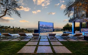 backyard with 15' x 20' television