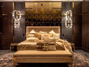 primary bed with La Contessina furnishings