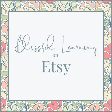 Decorative Etsy sign with floral border and cursive text.