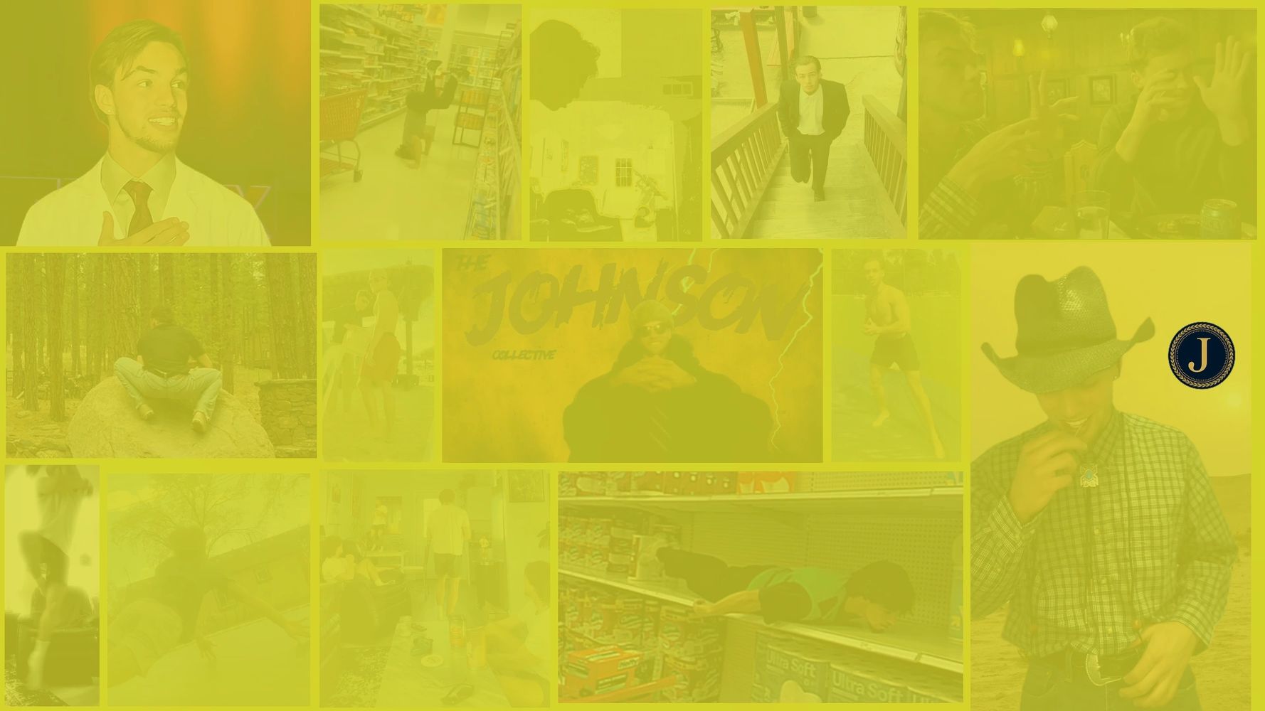 Collage of fun, candid moments featuring a man in various settings and poses.