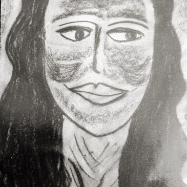 Self portrait ...charcoal on paper