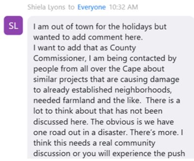 Chat text from Maurice's Campground Committee meeting.