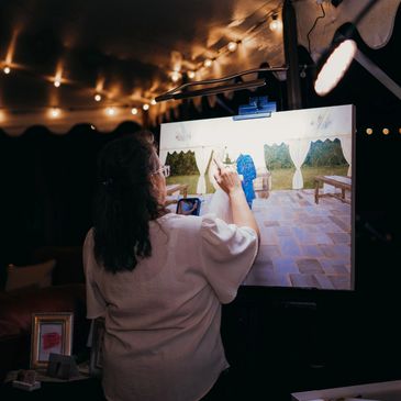 Artist Erin Leigh Boughamer Erin Leigh Studios Event Painting By Erin CT MA RI NY VT NH