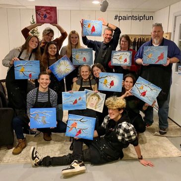 Artist Erin Leigh Boughamer Paint Sip Fun Erin Leigh Studios CT MA RI NH VT ME NY