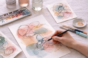 Artist Erin Leigh Boughamer Erin Leigh Studios Calming the Chaos Art workshops and retreats CT MA RI