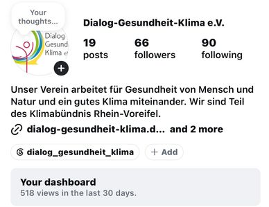 Instagram-Profil von Dialog-Gesundheit-Klima e.V.