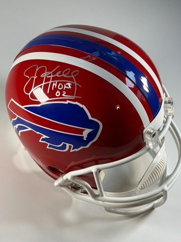 Autographed Buffalo Bills football helmet.