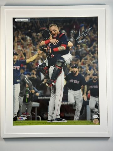 Boston Red Sox players celebrating a World Series win.