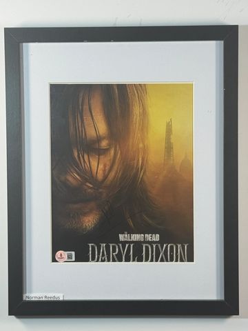 Framed poster of Daryl Dixon from The Walking Dead.