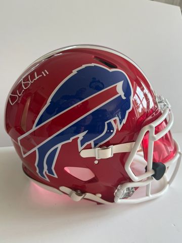 Drew Bledsoe Autographed Buffalo Bills Full-Size Authentic Speed Helmet – Beckett Certified         