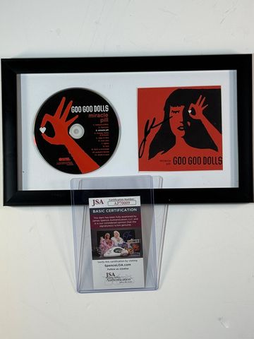 Framed Goo Goo Dolls CD and artwork with JSA certification.
