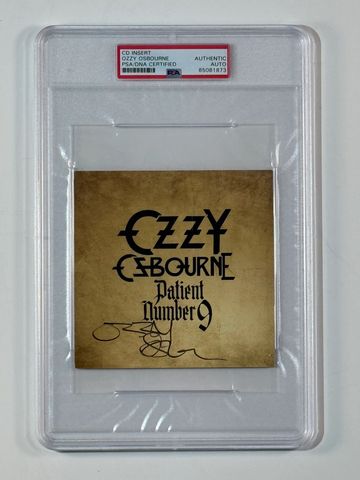 Autographed Ozzy Osbourne Patient Number 9 CD insert.