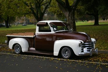 The owner of this beautiful classic truck supports Devotions Annual Classic Christmas Toy Drive, SacA