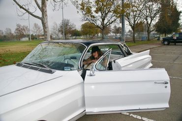 Hot rod car delivers toys, Solanis 707 Car Club in West Sacramento 2010